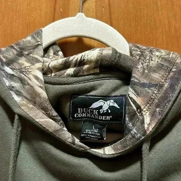 Camouflage duck commander hoodie size large - Picture 3 of 4